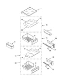 Refrigerator shelf parts