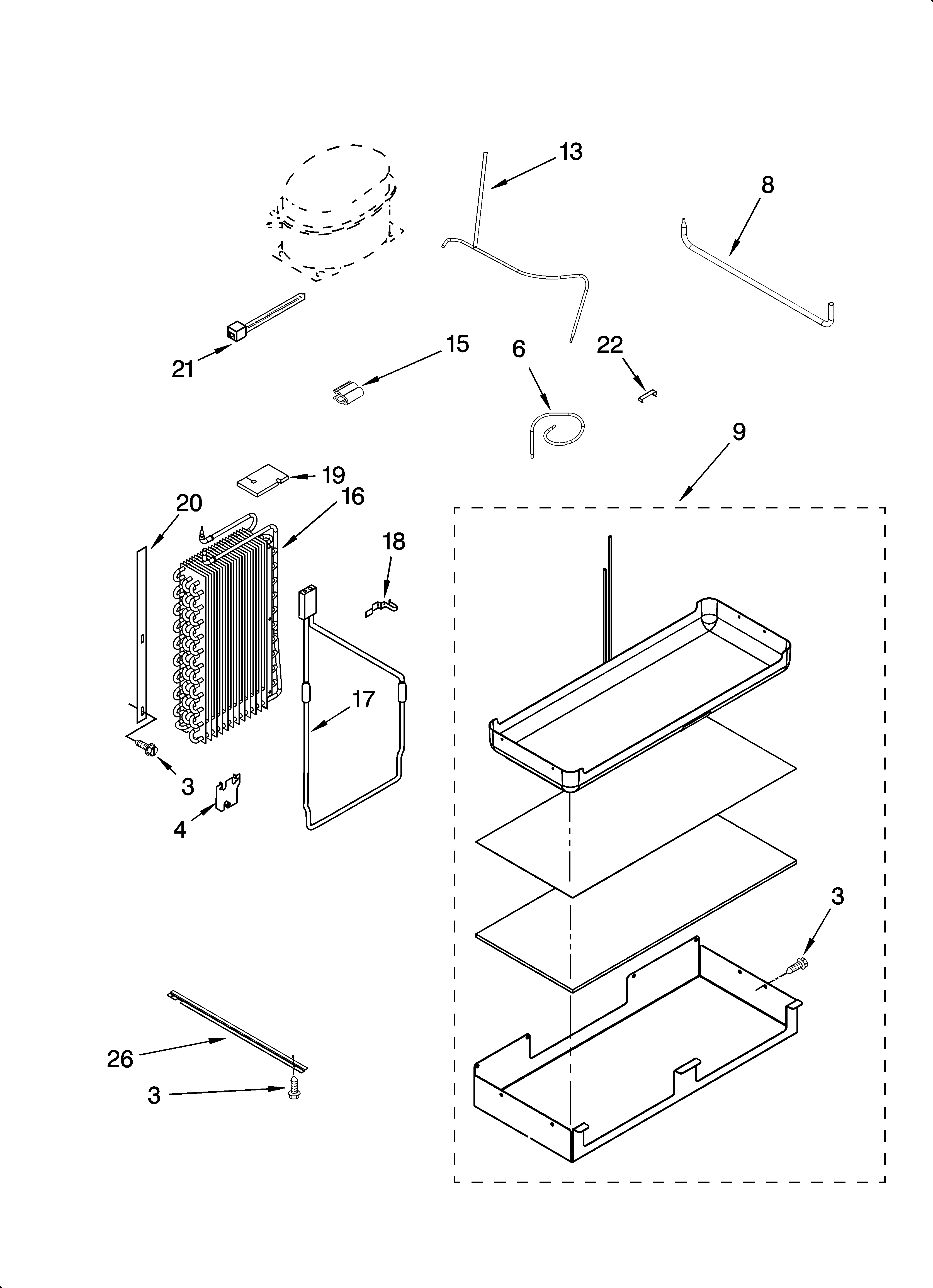 Lower unit and tube parts