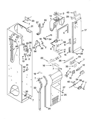 Freezer liner and air flow parts