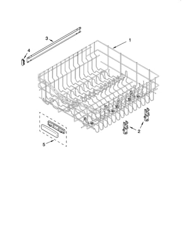 Upper rack and track parts