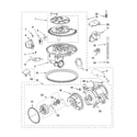 KitchenAid KUDS01FLSS3 pump and motor parts diagram