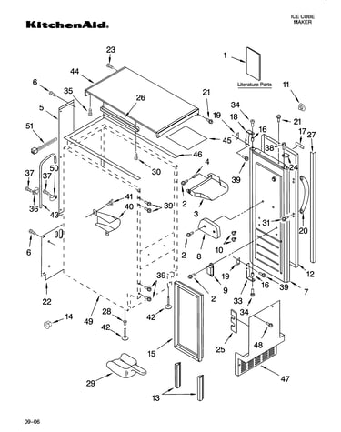 Cabinet liner and door parts