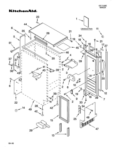 Cabinet liner and door parts