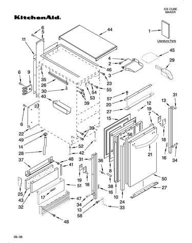 Cabinet liner and door parts