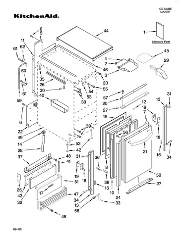 Cabinet liner and door parts