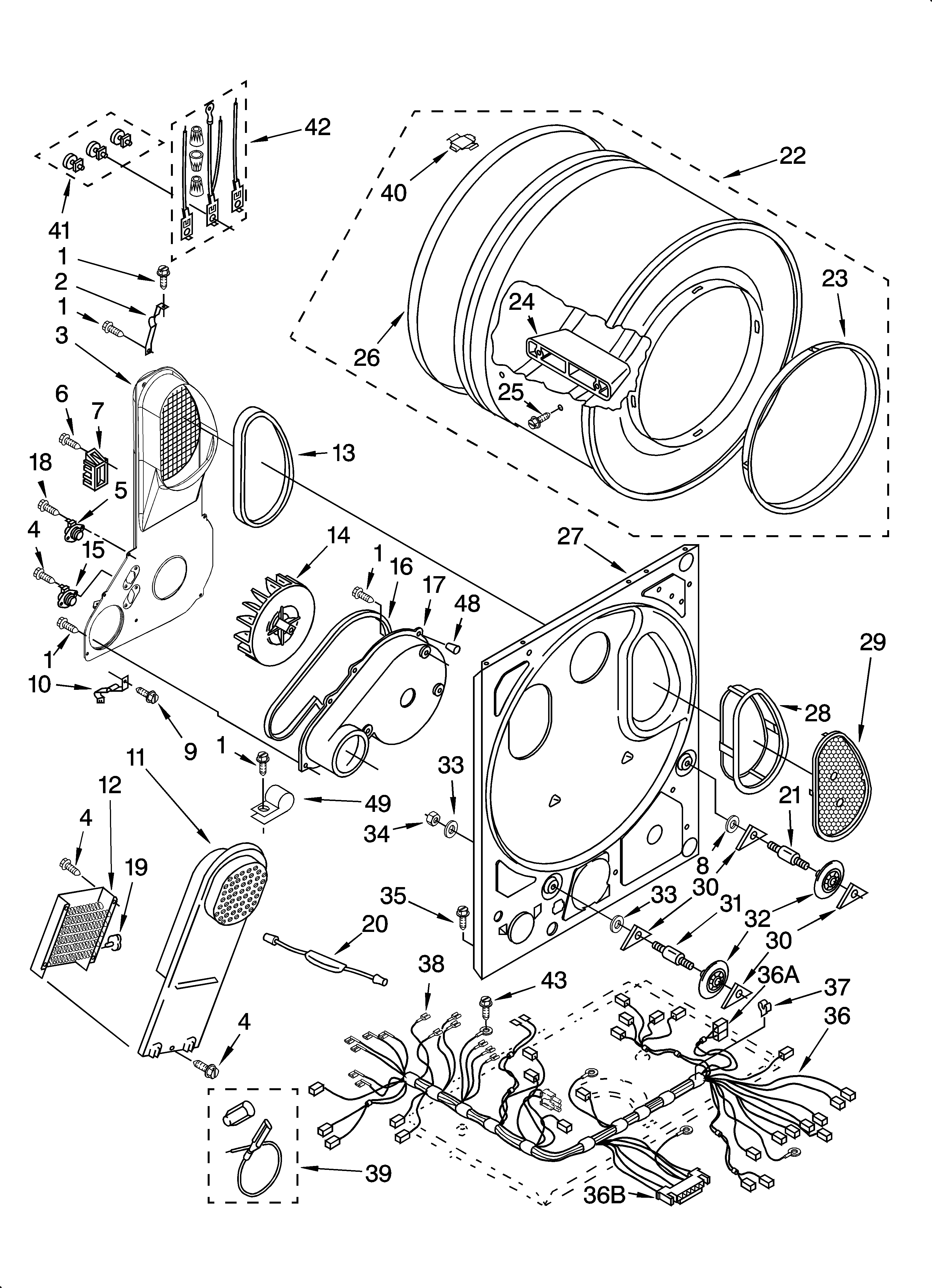 Dryer bulkhead parts