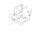 Whirlpool LTE5243DT4 washer top and lid parts diagram