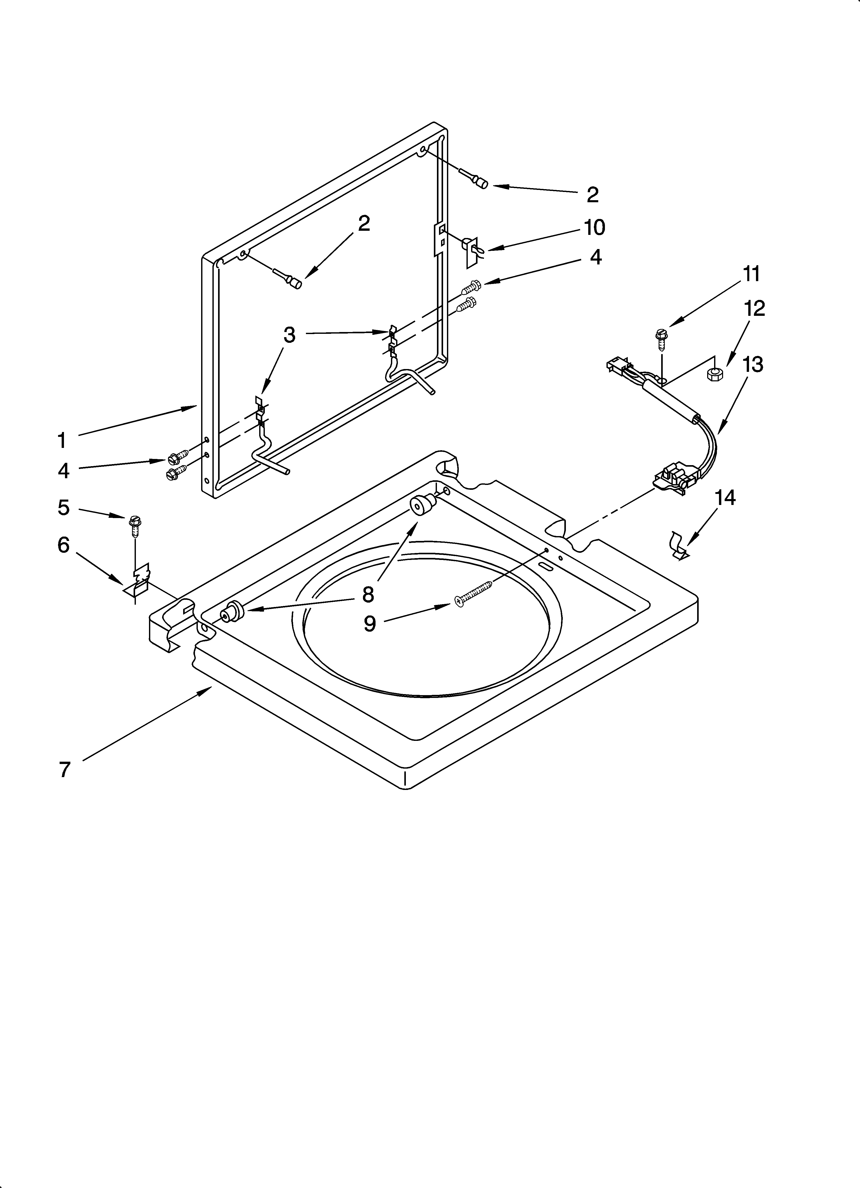 Washer top and lid parts