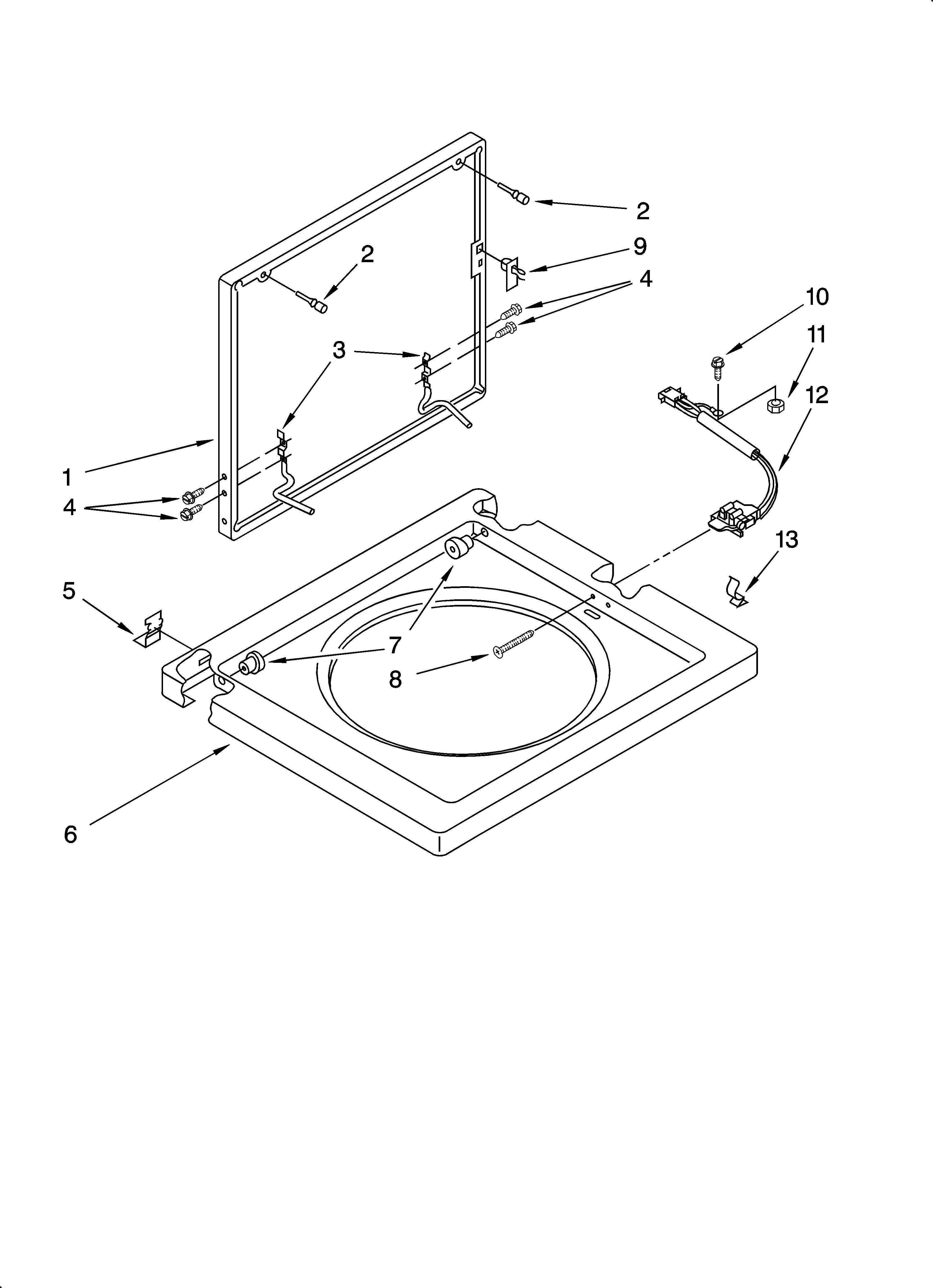 WASHER TOP AND LID PARTS