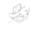 Whirlpool LTG5243DT4 washer top and lid parts diagram