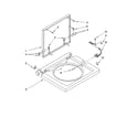 Whirlpool LTG5243DQ4 washer top and lid parts diagram