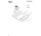 Whirlpool RF111PXSW1 cooktop parts diagram