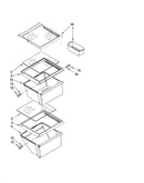 Refrigerator shelf parts