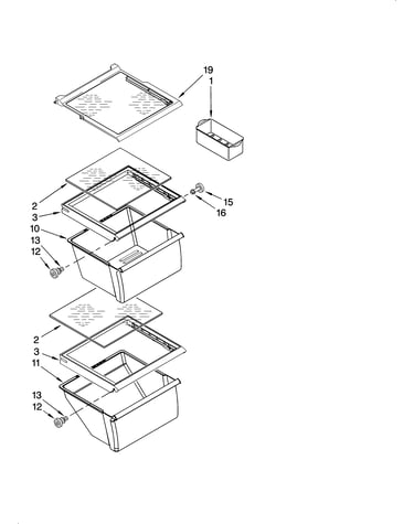 Refrigerator shelf parts