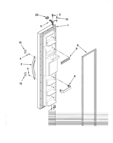 Freezer door parts