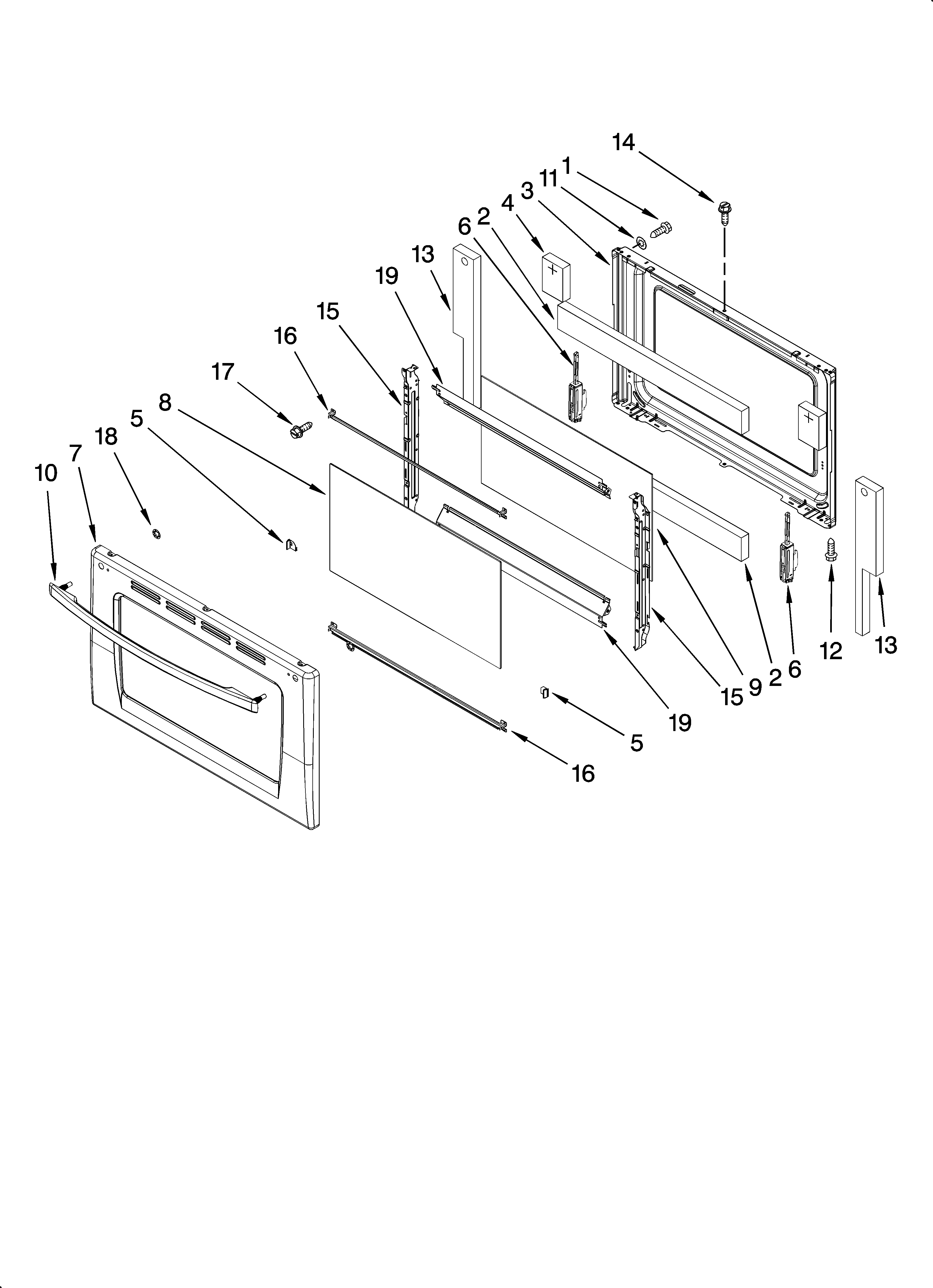 Door parts, optional parts (not included)
