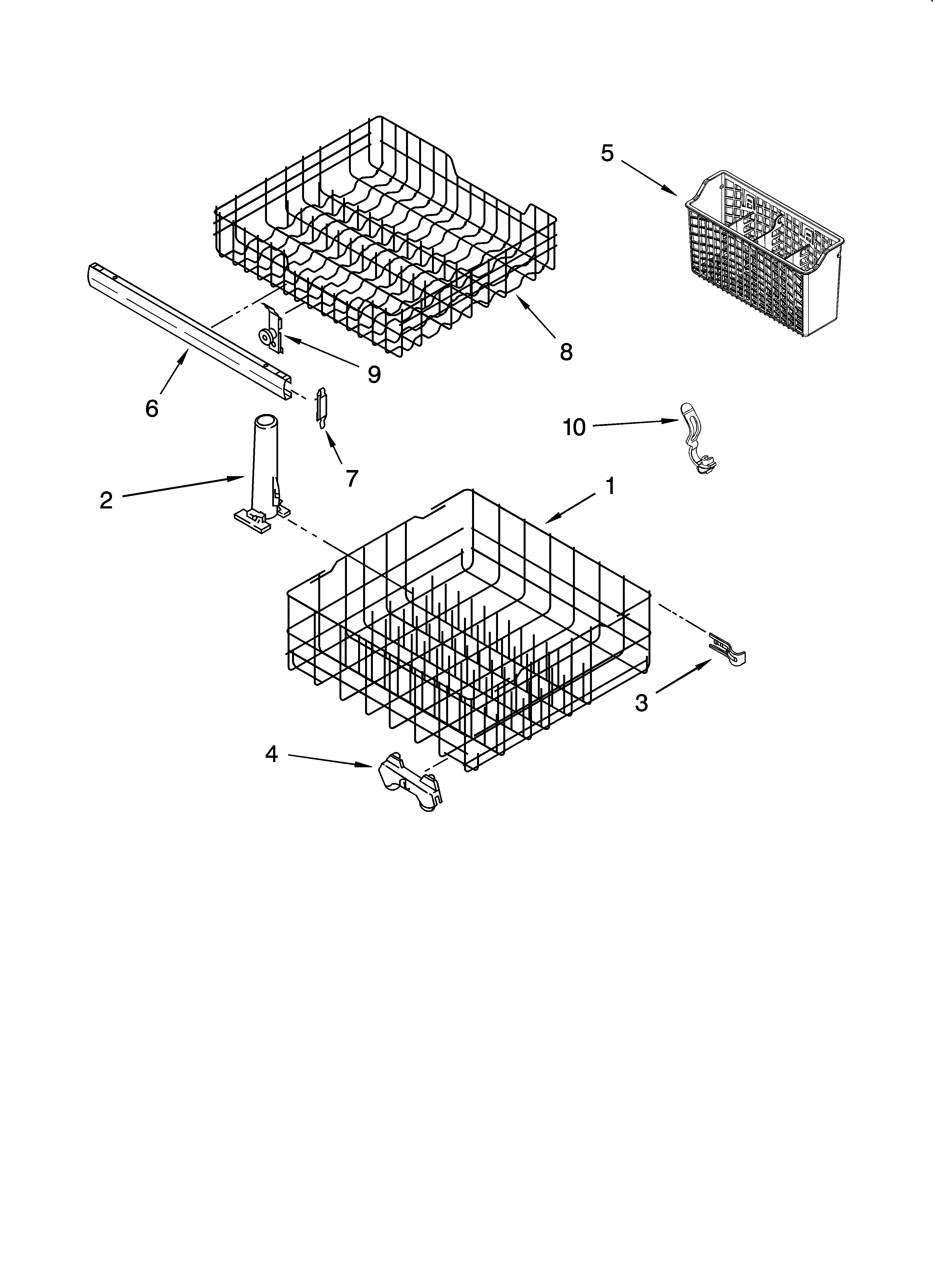 Dishrack parts, optional parts (not included)