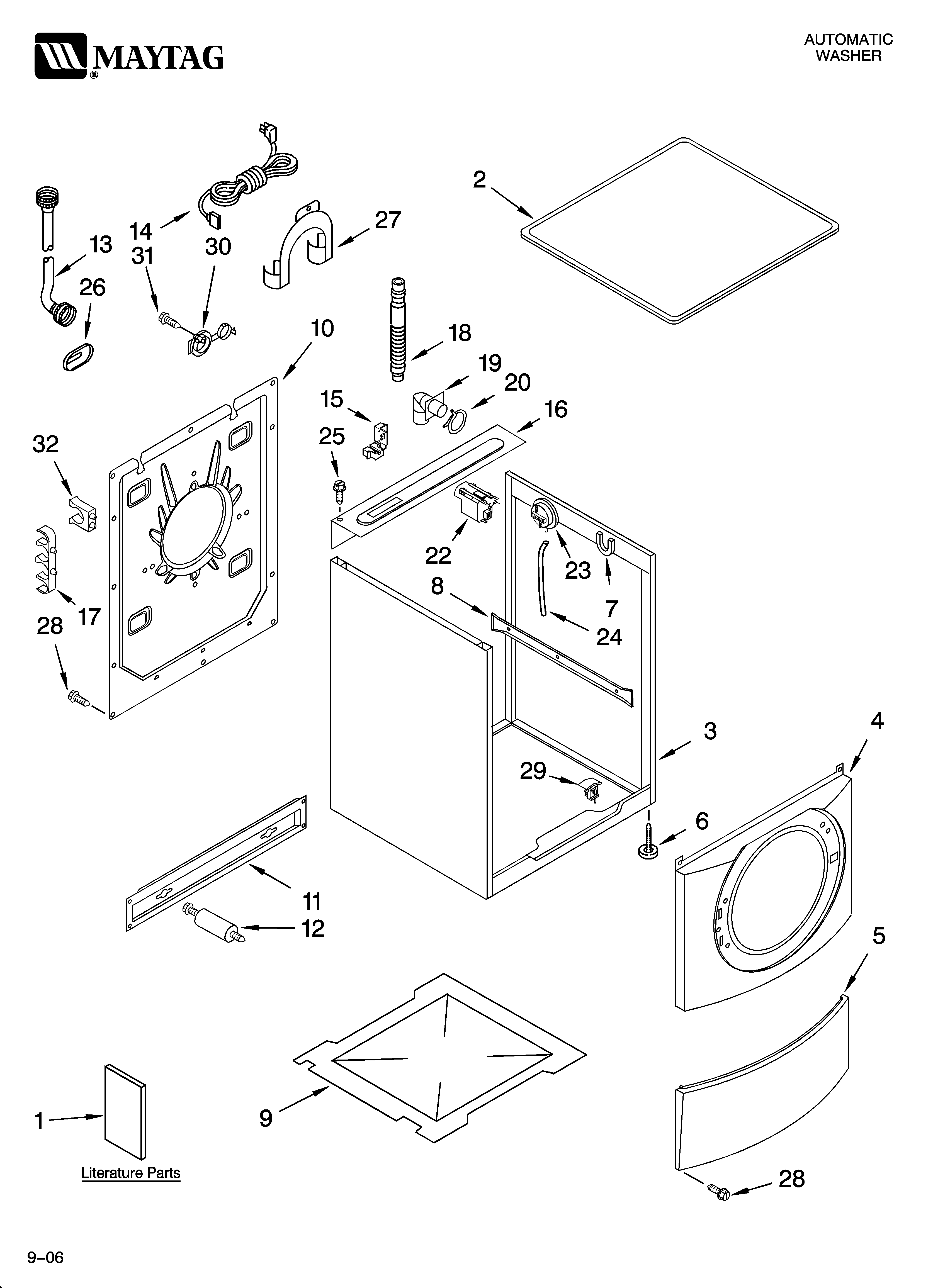 TOP AND CABINET PARTS