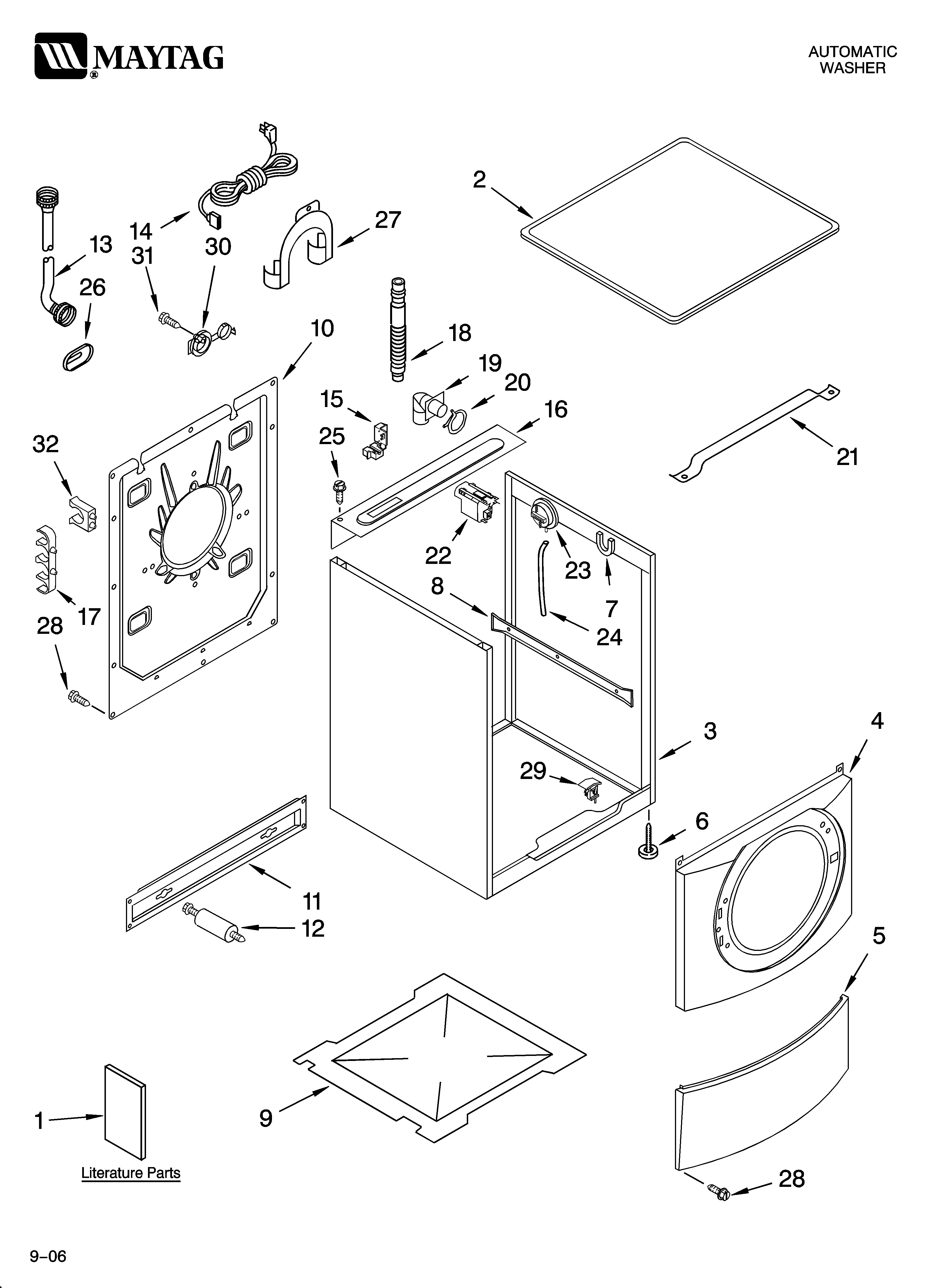 Top and cabinet parts