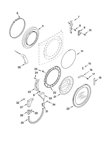 Door and latch parts