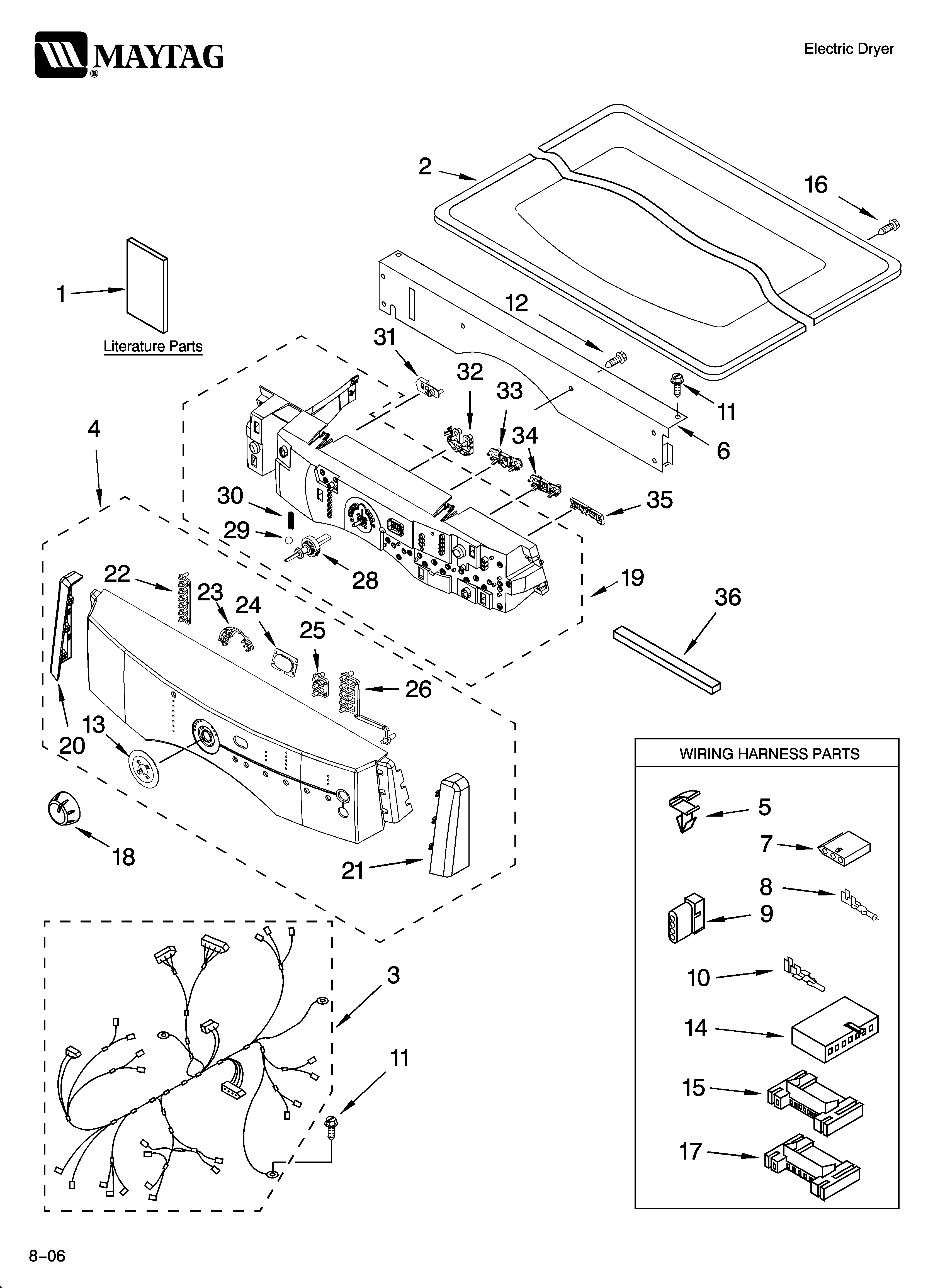 Top and console parts
