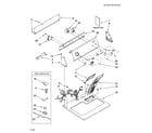 Whirlpool 3SWED5205SQ0 top and console parts diagram