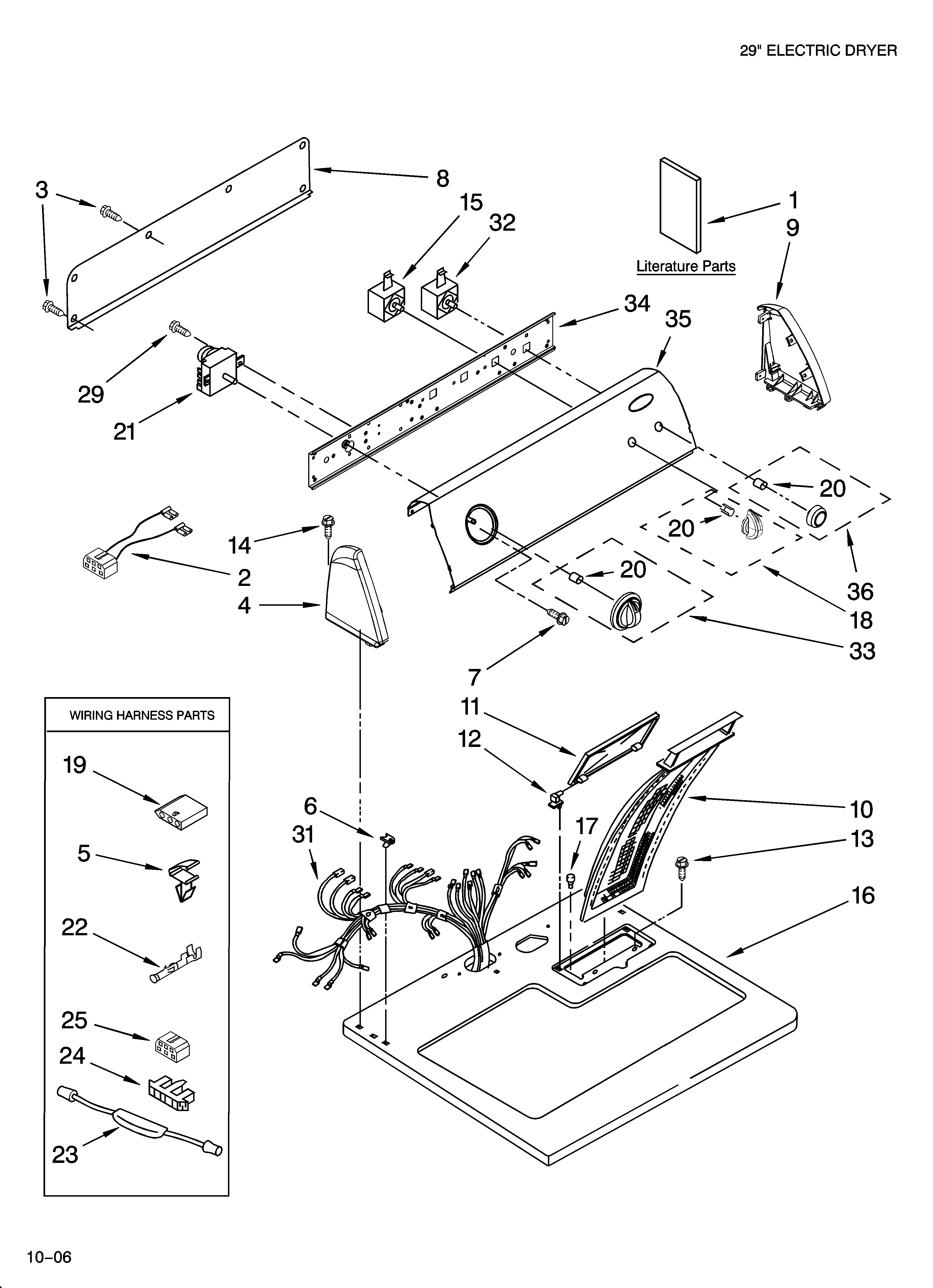 Top and console parts