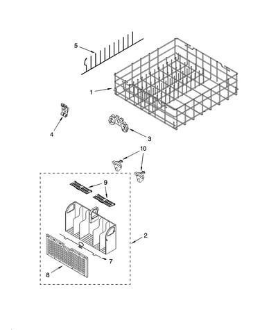 Lower rack parts, optional parts (not included)