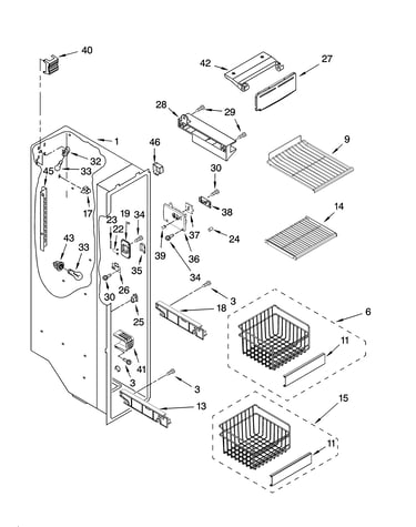 Freezer liner parts