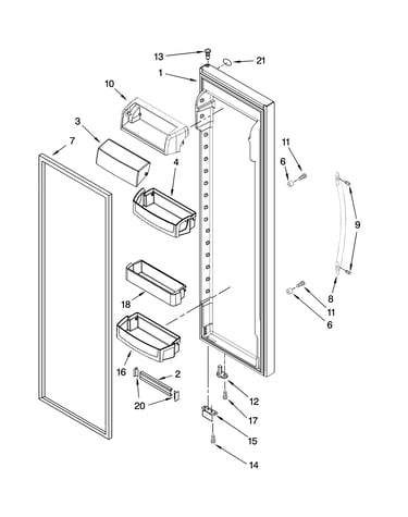 Refrigerator door parts