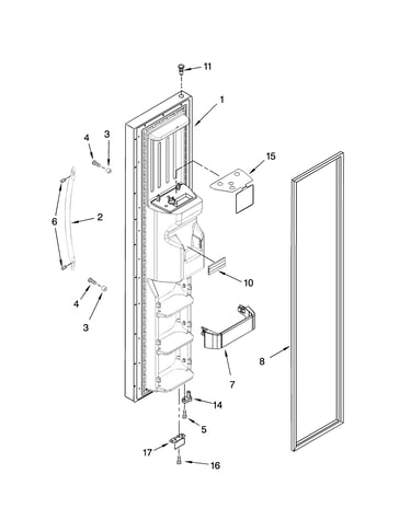 Freezer door parts