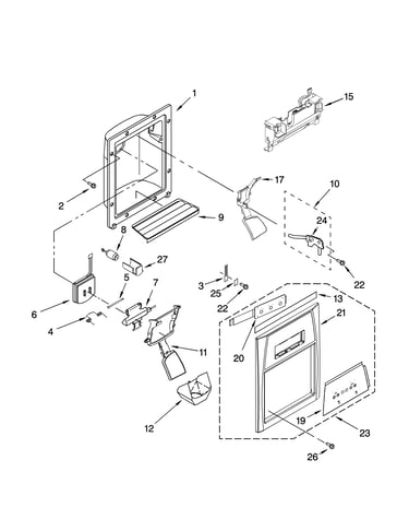 Dispenser front parts