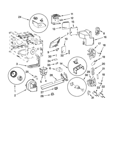 Interior and air flow parts