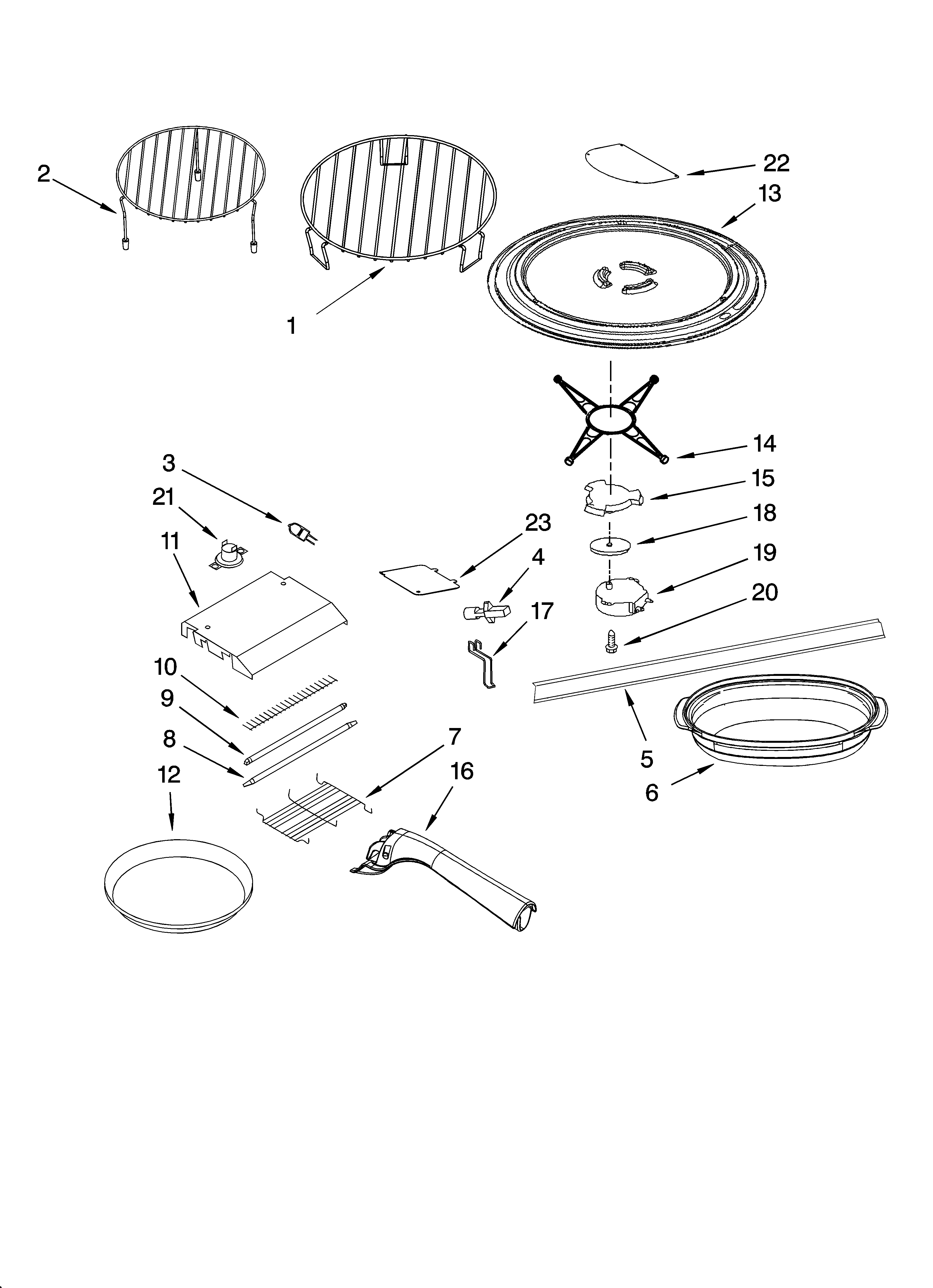 Rack and turntable parts