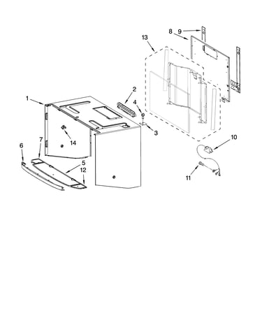 Cabinet and installation parts