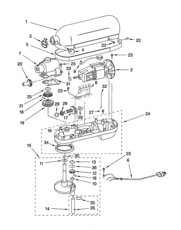 Case, gearing and planetary unit