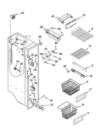 Freezer liner parts