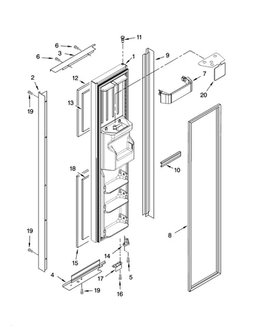 Freezer door parts