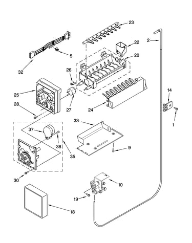 Icemaker parts, optional parts (not included)