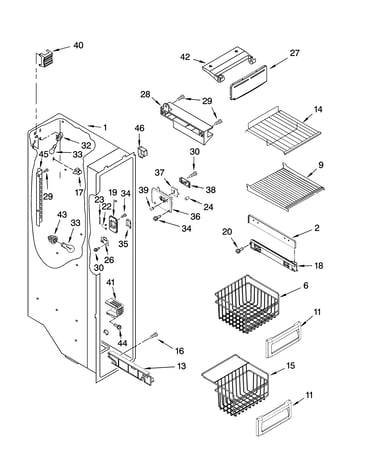 Freezer liner parts