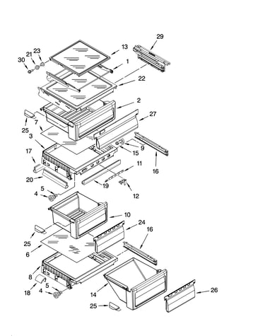 Refrigerator shelf parts