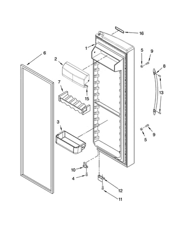 Refrigerator door parts