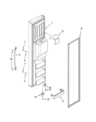 Freezer door parts