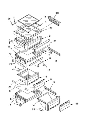 Refrigerator shelf parts