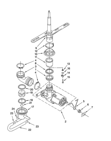 Pump and spray arm parts