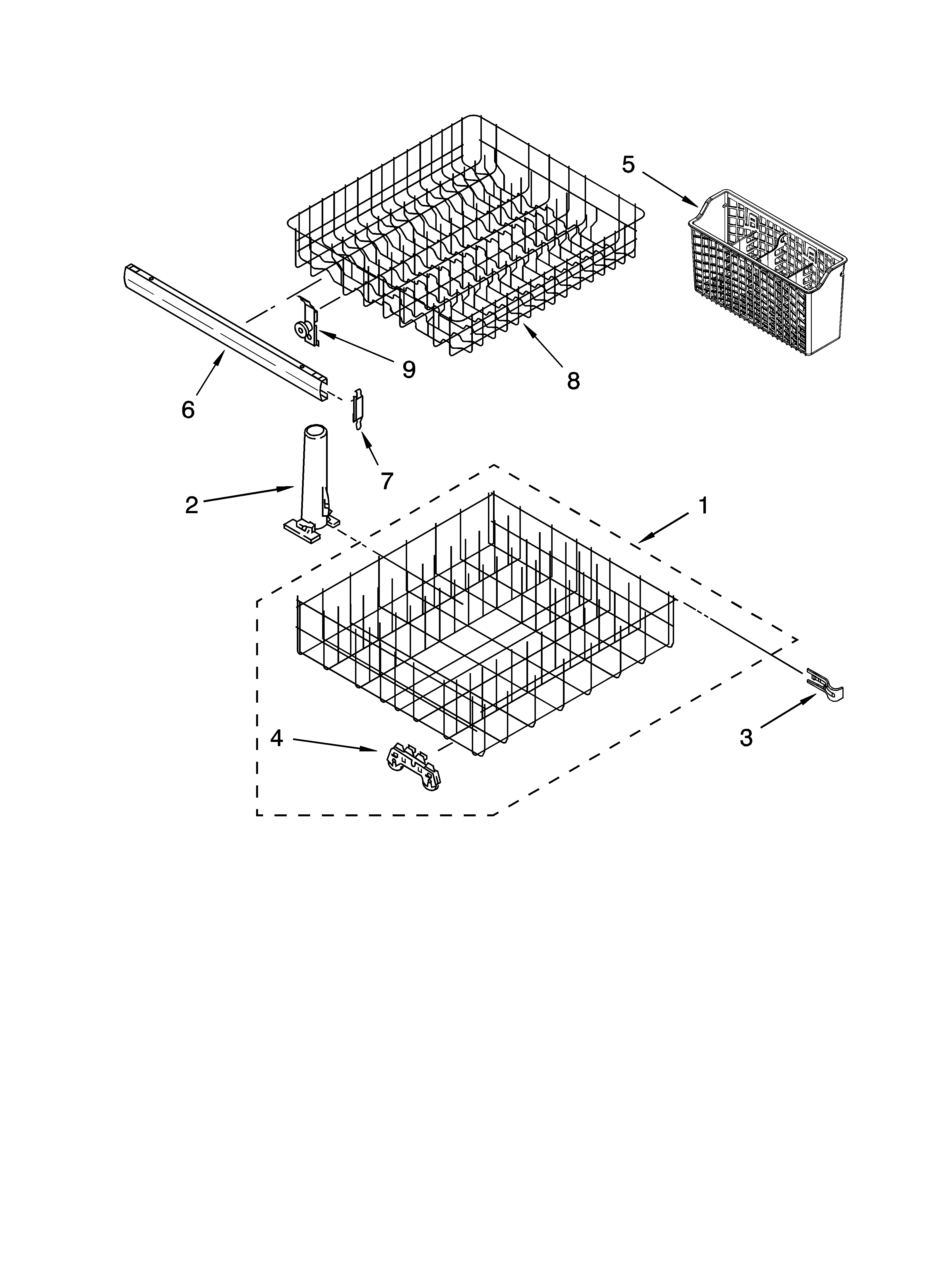 DISHRACK PARTS, OPTIONAL PARTS (NOT INCLUDED)