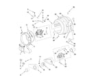 Whirlpool YLEW0050PQ1 drum and motor parts, optional parts (not included) diagram