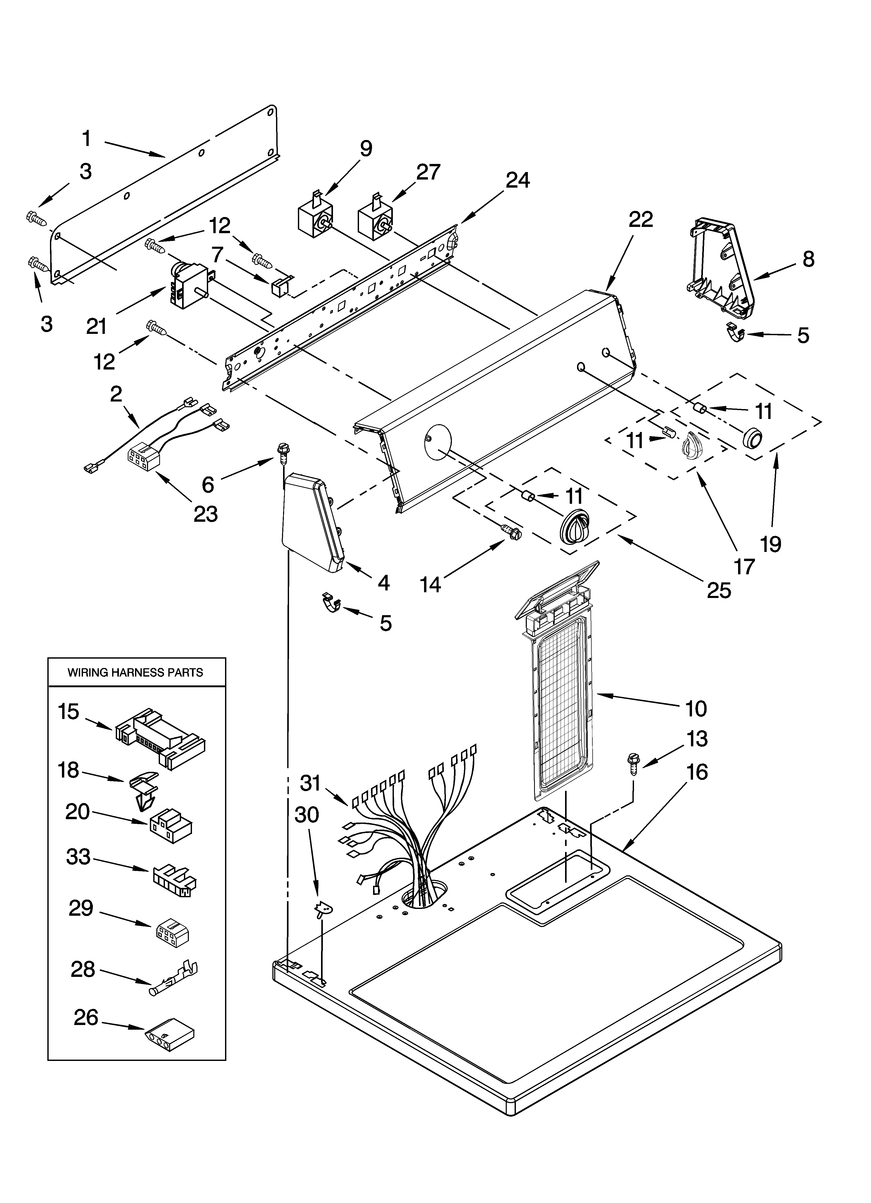 Top and console parts