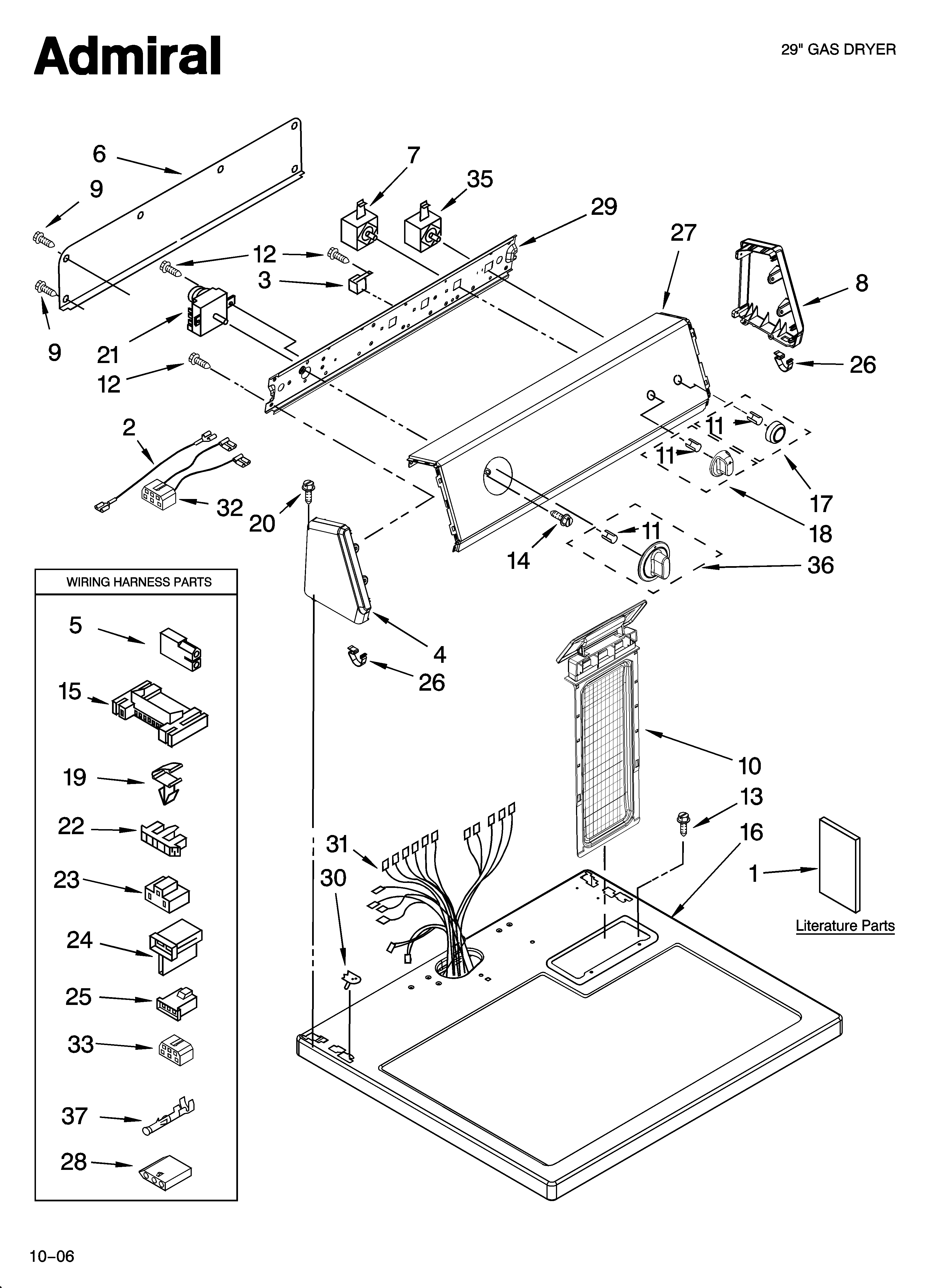 Top and console parts