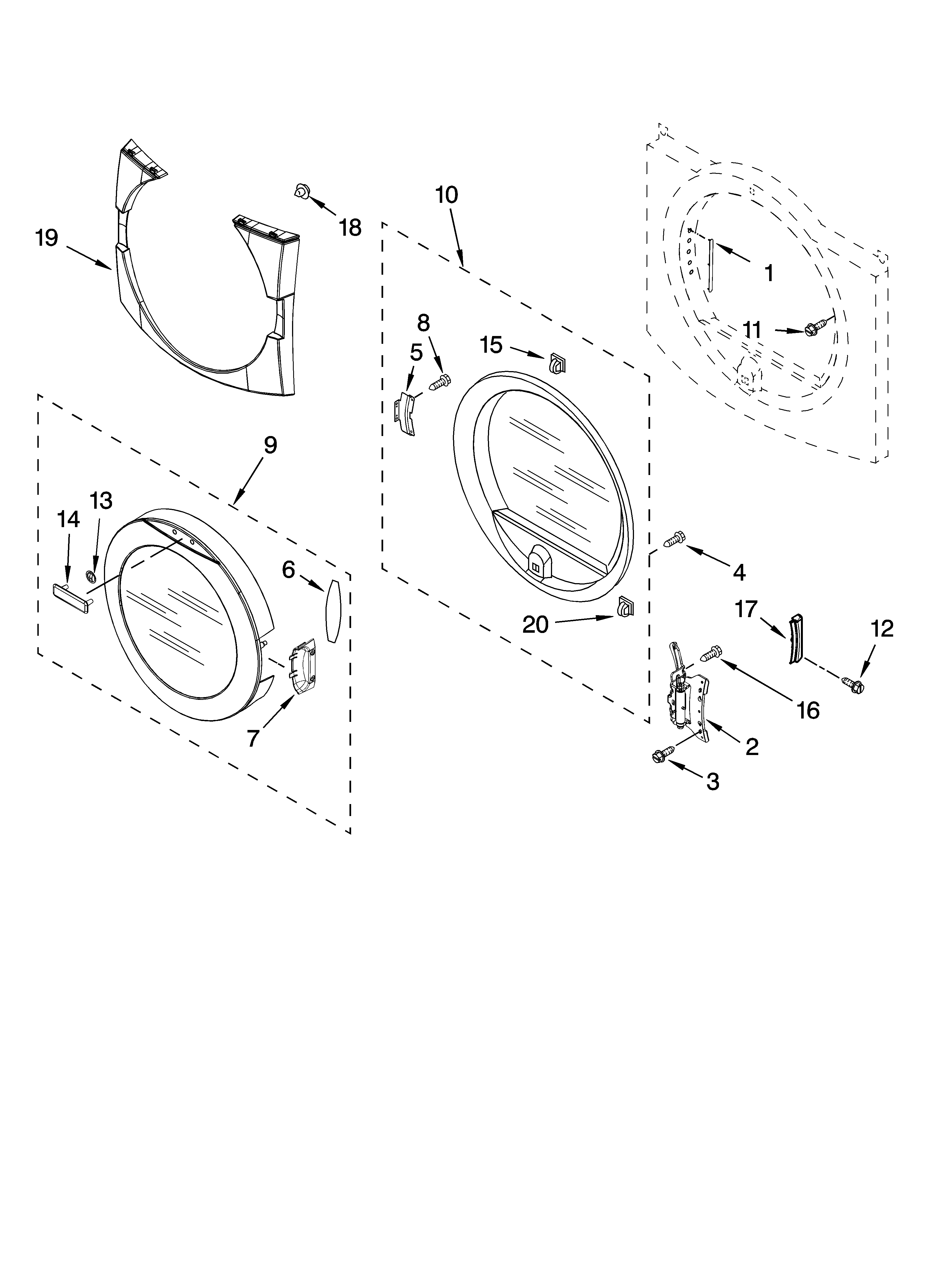 Door parts, optional parts (not included)